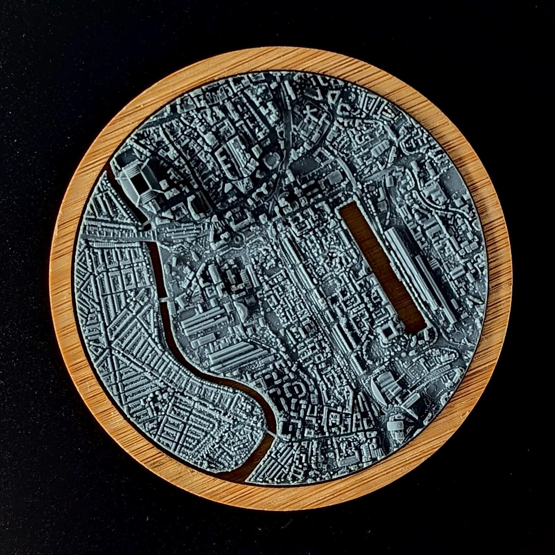 Caerdydd (Cardiff) - 3D Printed Resin Model in Wooden Frame My Store