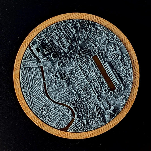 Caerdydd (Cardiff) - 3D Printed Resin Model in Wooden Frame My Store