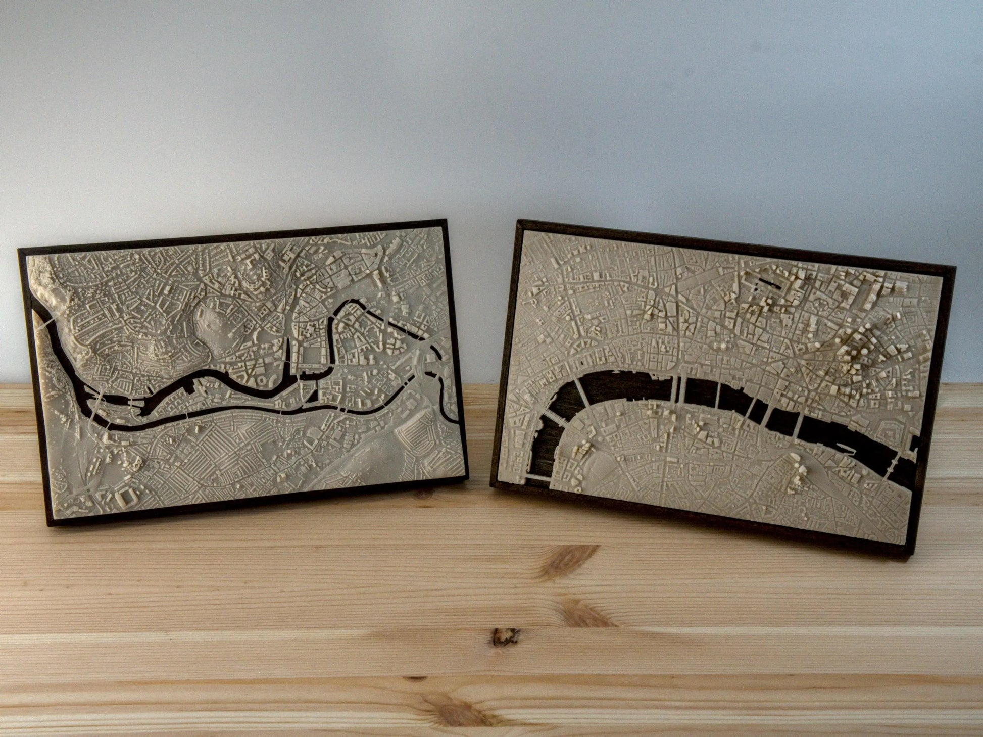 Custom City or Landscape Model - 3D Printed Resin Model in Wooden Frame My Store