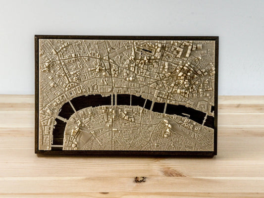 London City - 3D Printed Resin Model in Wooden Frame My Store